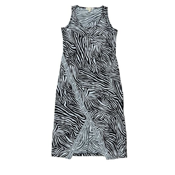MICHAEL Michael Kors Black & White Zebra Sleeveless Jersey Dress MEDIUM - Picture 1 of 14